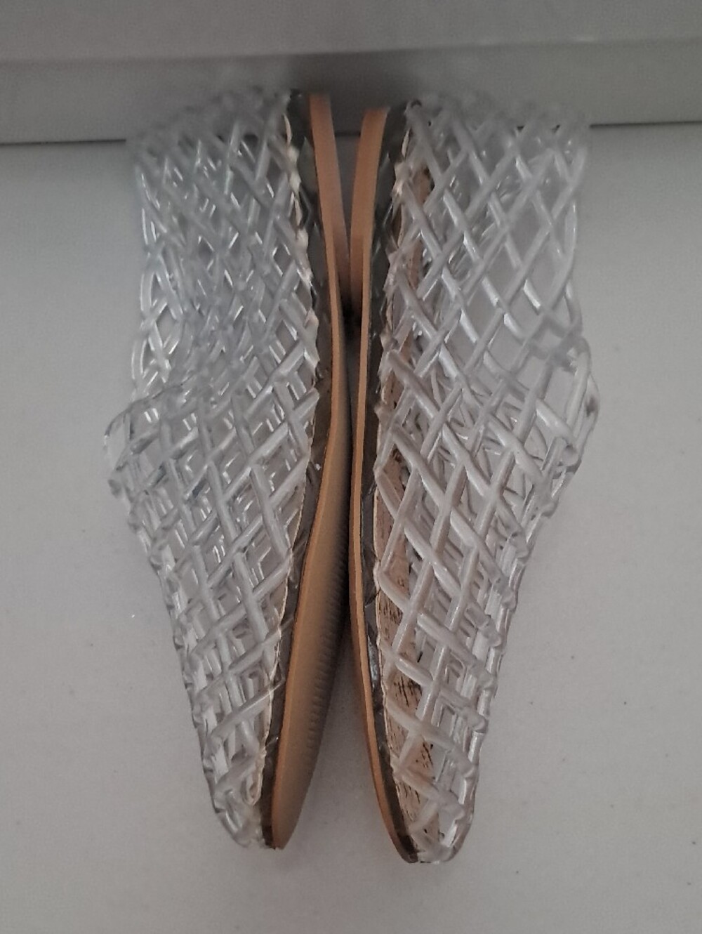 Clear Jelly Flat Shoes for Women Size 7- Transparent Slip-On Ballet Flats - Picture 3 of 9